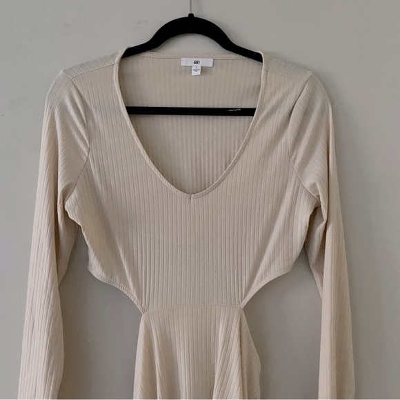 BP. side cutout long sleeve ribbed midi dress - Picture 4 of 6